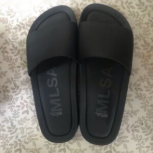 Melissa Black Slide Sandals - Size 6 (USA)